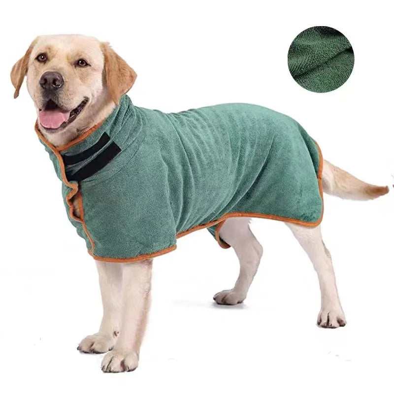 Dog Bathrobe, Absorbent Pet Quick Drying Bath Towel