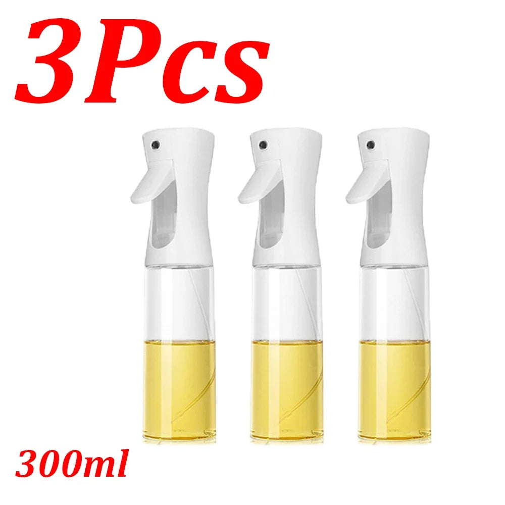 NEW Arrivals 4PCS Set Spray Oil Sprayer Dispenser Edible Olive Oil Spray 300/500ML Oil Sprayer Cooking Baking Vinegar Soy Sauce Spray Container Kitchen Accessories
