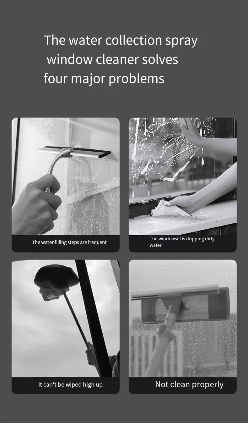 Multifunctional Electric Cordless Window Cleaner Machine White Cordless Rechargeable Automatic Portable Glass Cleaner Tools