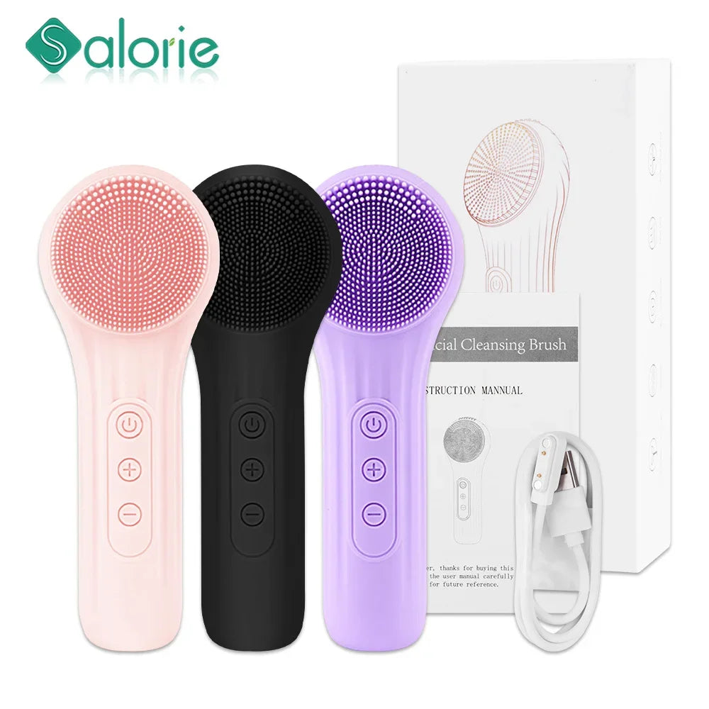 Sonic Waterproof Facial Cleansing Machine for Men Women Rechargeable Exfoliating Electric Face Scrubber Cleanser Device Massager Beauty Salon Spa Accessories Products Skin Care Supplies