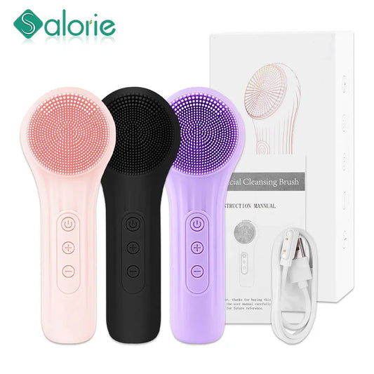 Sonic Waterproof Facial Cleansing Machine for Men Women Rechargeable Exfoliating Electric Face Scrubber Cleanser Device Massager Beauty Salon Spa Accessories Products Skin Care Supplies