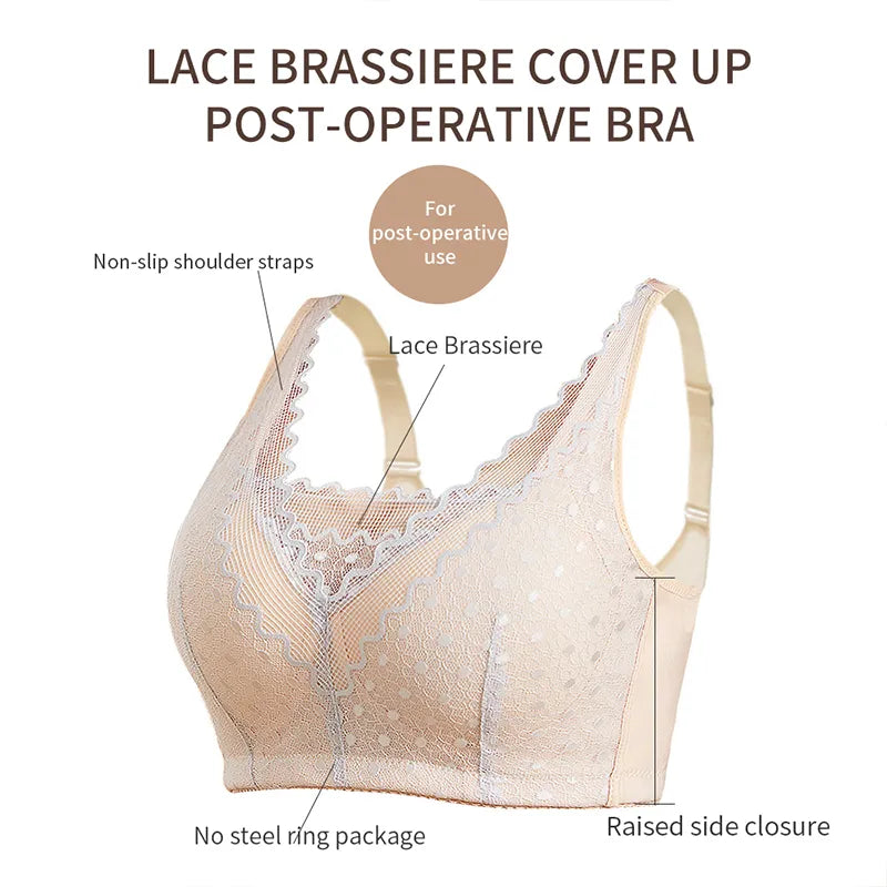 Mastectomy Bra with Pockets for Silicone Breast Forms Prosthesis Women Everyday Bra Artificial Prosthesis