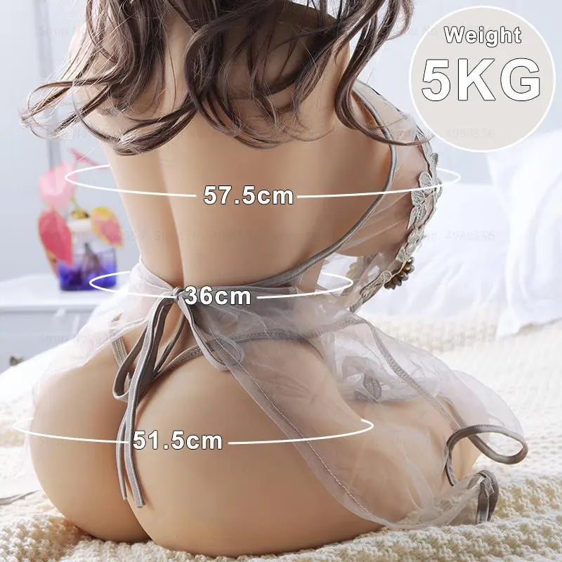 Men Masturbation Realistic Half Body Torso Toys with Metal Skeleton Realistic Artificial Vagina Anal Dual Channel Sexy Big Tits