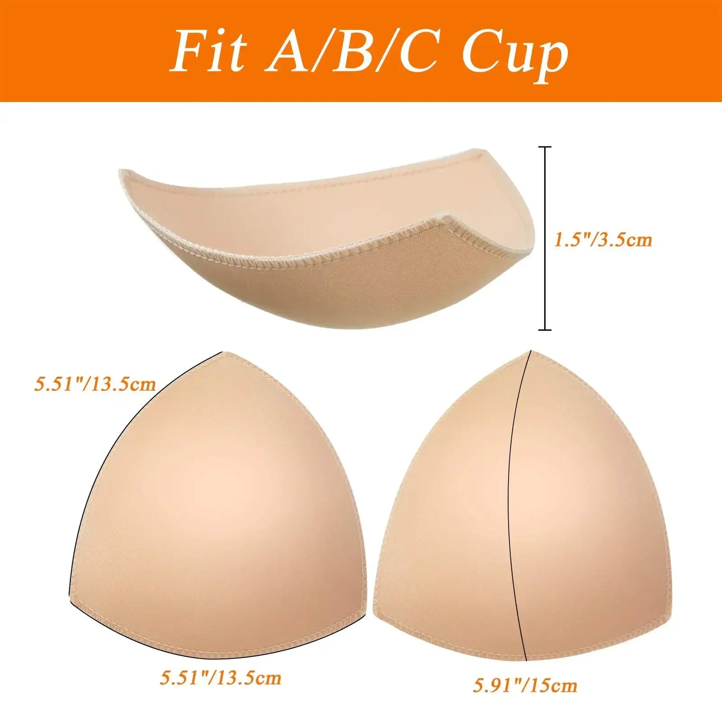 NEW Arrivals 3-6 Pairs Set 3 Colors Soft Bra Pads Inserts Removable Bra Pad for Women Breast Push Up Enhancer Bra Pad Sports Bras Cups Insert Bikini Swimsuit Lift-Up Pads