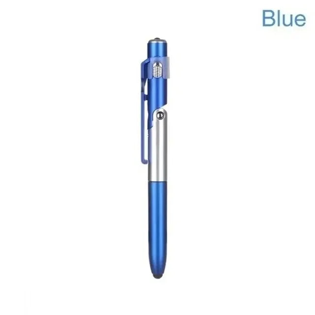 NEW Arrivals 5 PCS Set 5 In 1 Multi-Function Ballpoint Pen With LED Light Fold Phone Holder Night Read Writing Pencil Office Student Stationery Tools