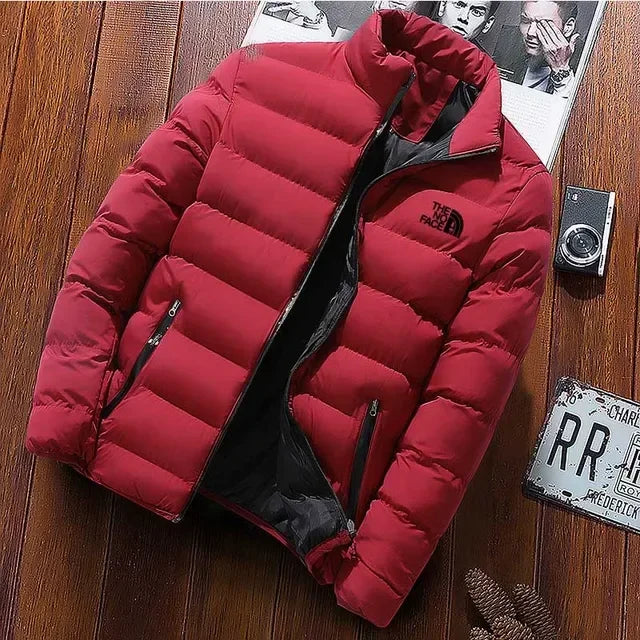 NEW Arrivals M-5XL 9 Colors Men's Cotton Padded Jacket Thick Warm Parka Coats Casual Monochrome Windbreaker Stand Collar Outwear Male Winter Warm Snow Outerwear Men Casual Sports Fashion Apparel Supplies