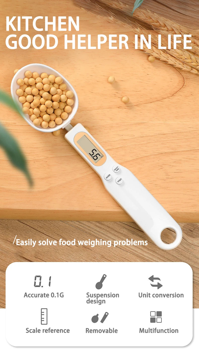 NEW Arrivals Electronic Kitchen Scale 500g 0.1g LCD Digital Measuring Food Flour Digital Spoon Scale Mini Kitchen Tool for Milk Coffee Scale Home Supplies