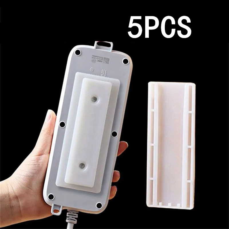 NEW Arrivals 50/100PCS Set Self-Adhesive Desktop Socket Fixer Hanging Power Strip Cable Organizer Removable Wall Holder Fixator Wall-Mounted Home Living Room
