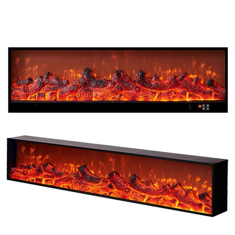 Customized Embedded Home Electric Fireplace Heater Fireplace Core Simulation Flame Living Room Decoration LED Background Wall Mounted Heating Home Supplies