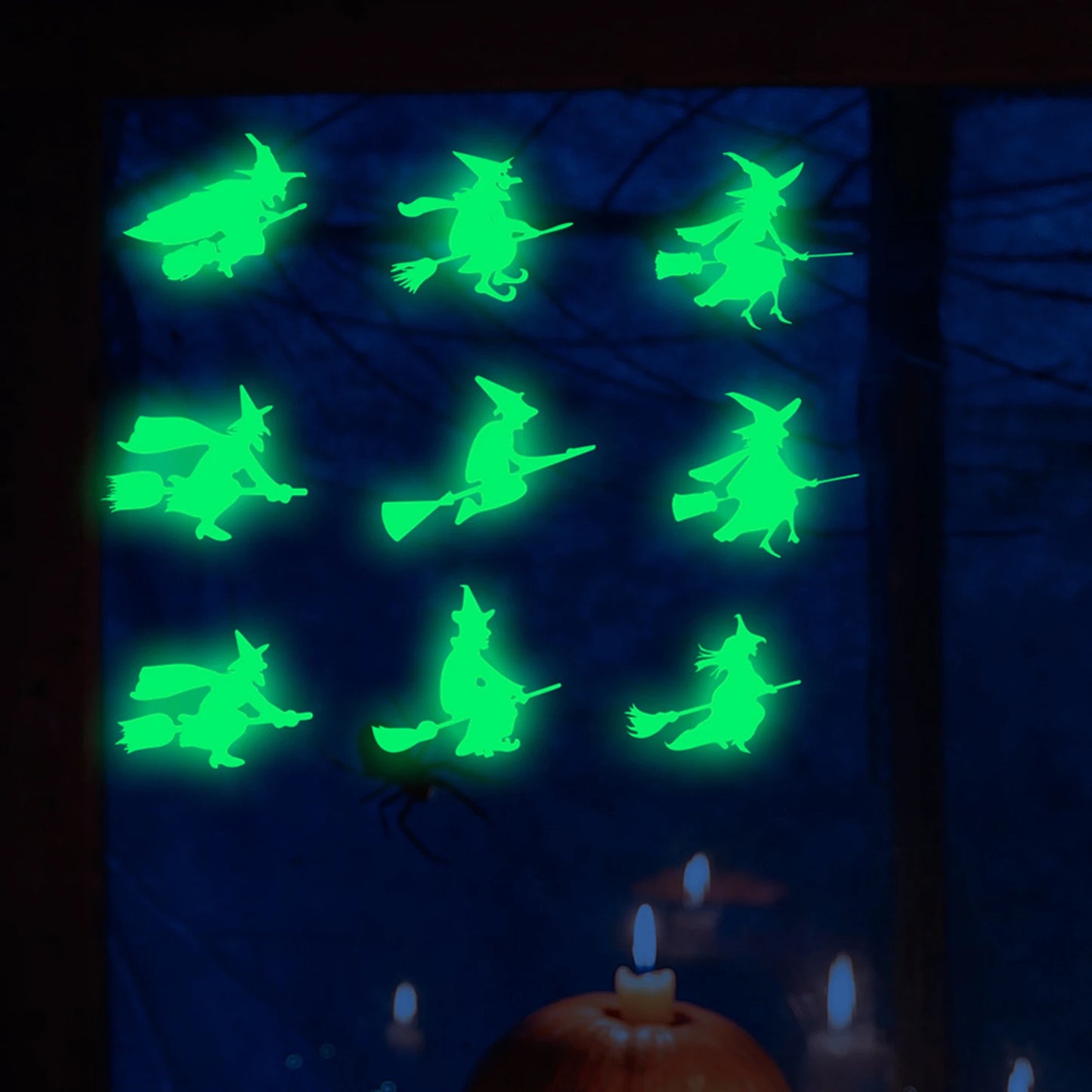 Halloween Eyes Bat Set Luminous Wall Decals Glowing in The Dark Eyes Window Sticker for Halloween Decoration for Home Party Supplies