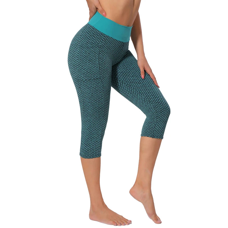 Women's Yoga Pants, Sports Tight Pants, Sportswear, Elastic Fitness Gym, Weightlifting Sports Tight Capris, High Waisted