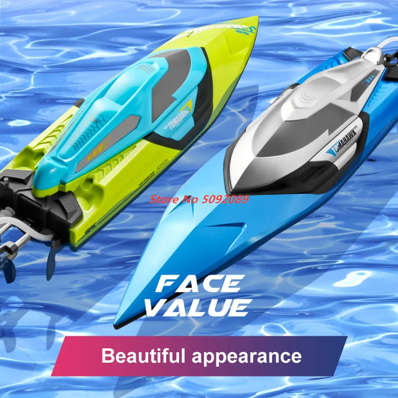 NEW Set 70KM/H High Speed 50CM Big 200M with Remote Control + 3 Batteries Ship Boat Rowing Waterproof Capsize Reset RC Racing Boat Speedboat Add Carry Bag Adults Kids Water Sports Supplies