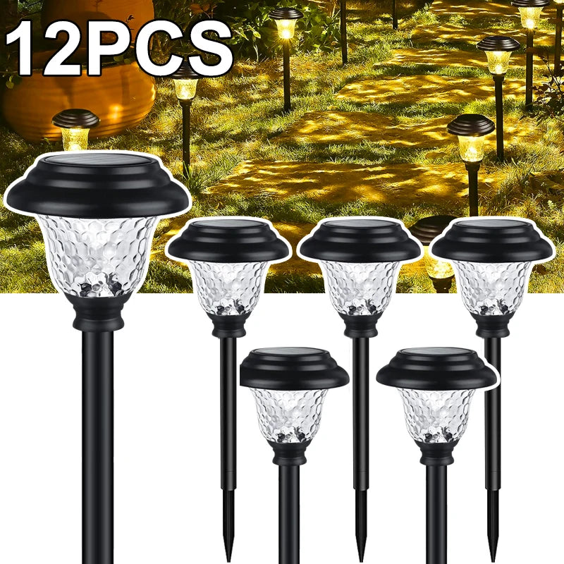 NEW Solar Pathway Lights Outdoor Waterproof Garden Decor Lawn Lamp For Yard Walkway Patio Balcony