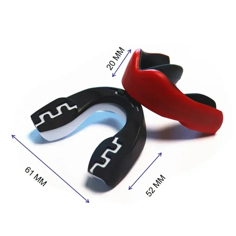 Blue/Red Color New Boxing Basketball Sports Mouth Guard Teeth Protection Professional Sports Braces Karate Taekwondo Fighting Training Muay Thai Protective Gear Boxing Braces