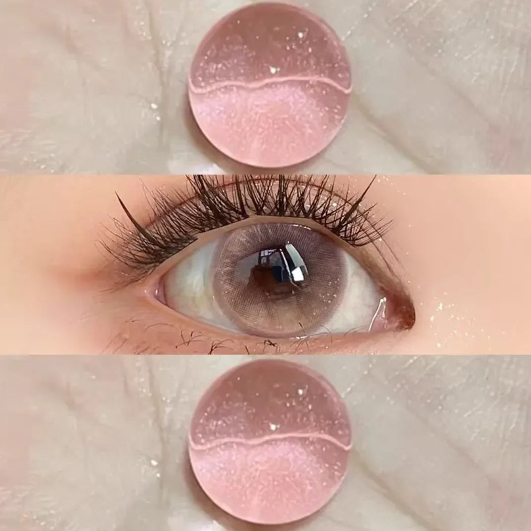 NEW 2PCS Set 4 Colors Blue Colored Contact Lenses for Eyes with Myopia Presbyopia 0-7.00 Lenses Degree Natural Green Pupils Beauty Korea Lenses Fashion Cosmetics Lens