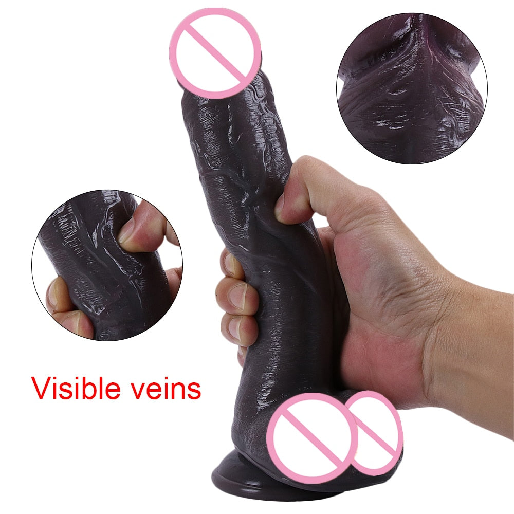 Realistic Dildo With Suction Cup Huge Black Adults Sex Toys For Woman Men Soft Dick Big Penis Anal Plug Vagina Erotic Sexy Shop