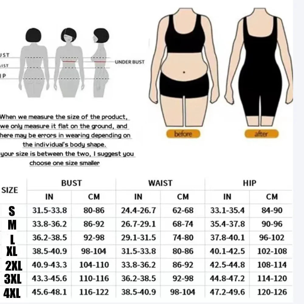 Full Body Shapewear Compression Girdle Colombian Corrective Underwear Supplies Tummy Control Shaper Butt Lift Slim Corset Bodysuits Women Body Care Products Accessories