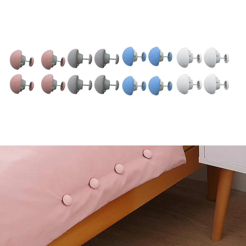 12-20PCS Bed Sheet Quilt Clip One Button Unlock Duvet Cover Fastener Clip Anti Slip Blanket Buckles Quilt Holder Fixator Grippers