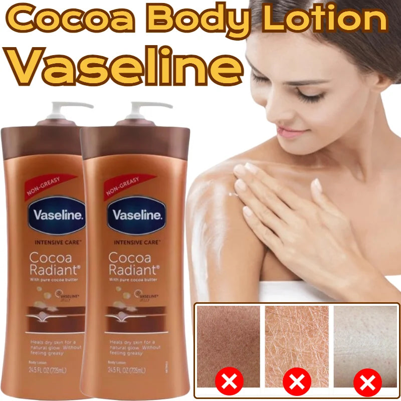 725ml Korean Cocoa Vaseline Deep Moisturizing Repair Smoothing Brightening Skin Moisturizing Vaseline Cocoa Body Lotion Korean Cosmetic Supplies Skin Care Products