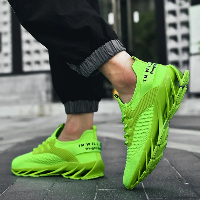 Hot Sale Fashion Yellow Casual Sneakers For Men Non-slip Breathable Man Running Shoes Platform Comfortable Men's Sports Shoes