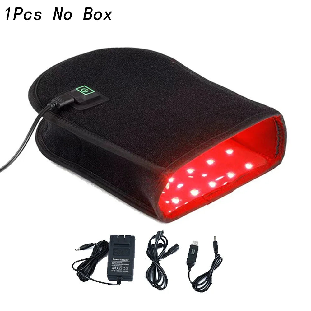 NEW 1-2 PCS Set Red & Infrared Light Therapy Double Side LED Device for Hand Pain Relief Near Infrared Mitten Glove for Arthritis Tendonitis Osteoarthritis Rheumatoid Fingers Bones Wrist Support