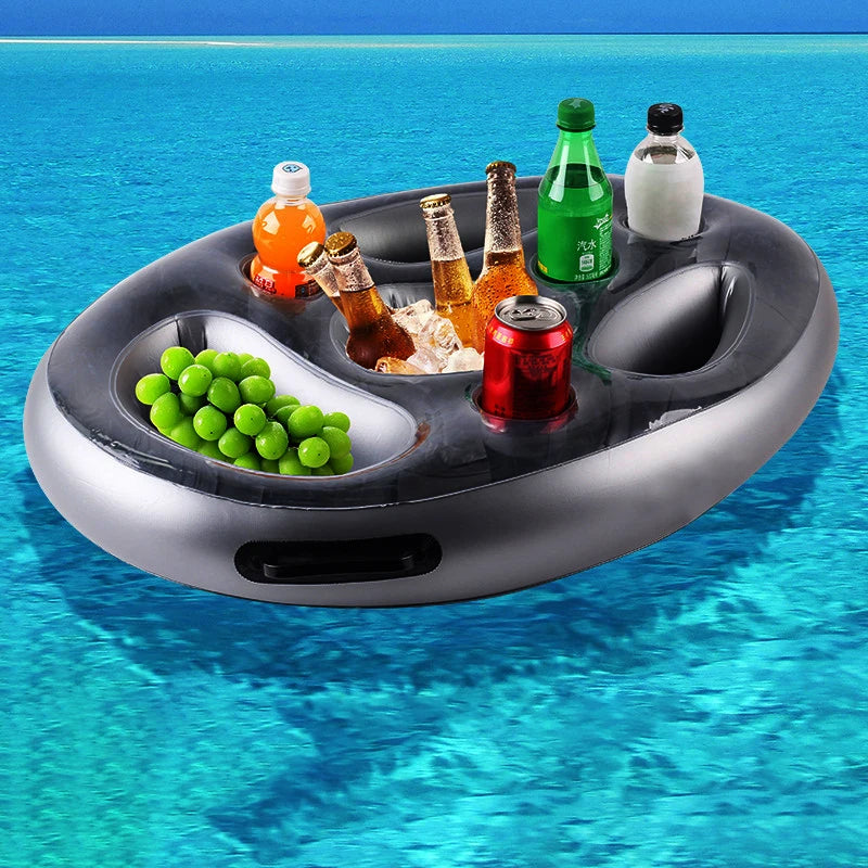 NEW 70x50CM Summer Sea Bucket Cup Holder Inflatable Pool Beach Swimming Play Family Party Float Beer Drink Tray Cooler Table Home Swimming Pool Beach Accessories