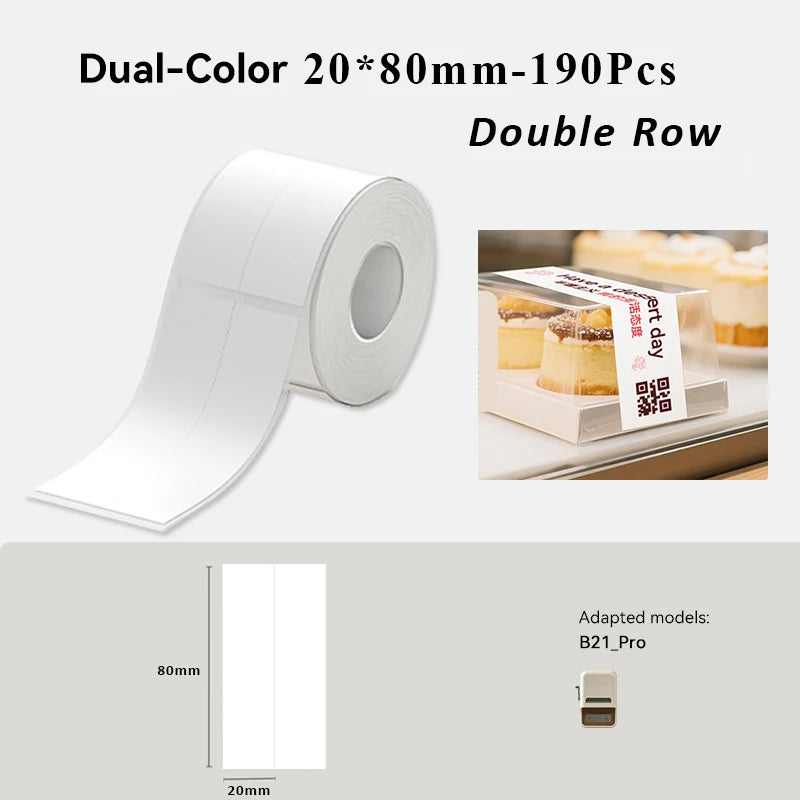 NEW Arrivals  Red & Black Dual Color Thermal Label Paper for B21 Pro Printer 300dpi Photo Paper With Adhesive Backing