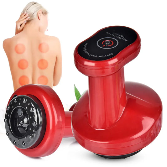 Electric Cupping Massage Therapy Apparatus Vacuum Suction Cup 2 Gears Gua Sha Scraping Device Meridian Therapy Fat Burning