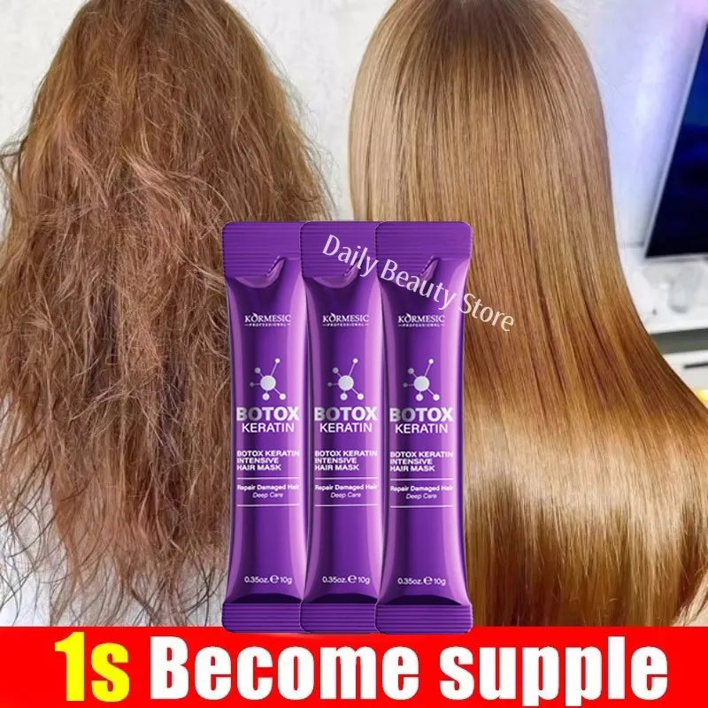 20 PCS Set Magical Keratin Hair Mask 5 Seconds Repair Damaged Frizzy Hair Soft Smooth Shiny Nutrition Deep Moisturize Nourishing Hair Care