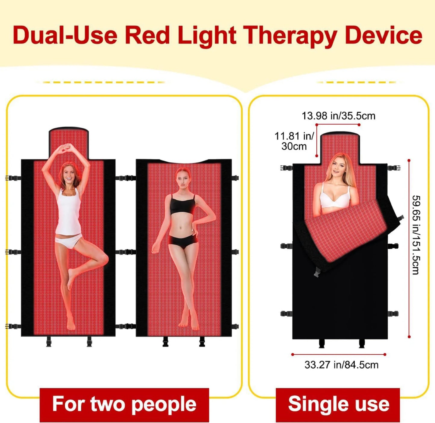HOT SALE 325/1370/2570pcs LED's Red Light Therapy with Remote Control Infrared Mat 660nm 850nm Red Light Blanket Pad Phototherapy Waist Heating Body Pain Relief Full Body Healing Muscles Back Legs Treatment Machine Health Car