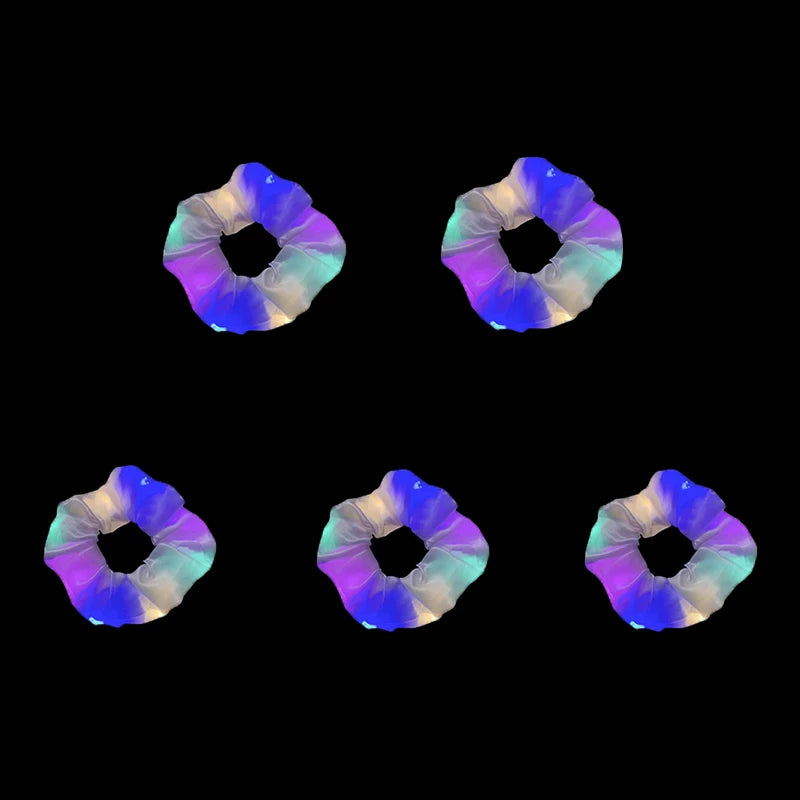 1/10/20 PCS Set LED Luminous Earrings Scrunchies Glowing Hairband Girl Light Up Hair Scrunchy Rave Festival Party Night Clubwear Headwear Supplies Hair Accessories