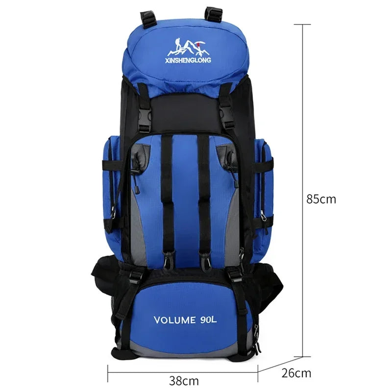 90L Waterproof Hiking Camping Backpack Trekking Bag Rucksack Large Capacity Travel Outdoor Sports Bags Camping Equipment