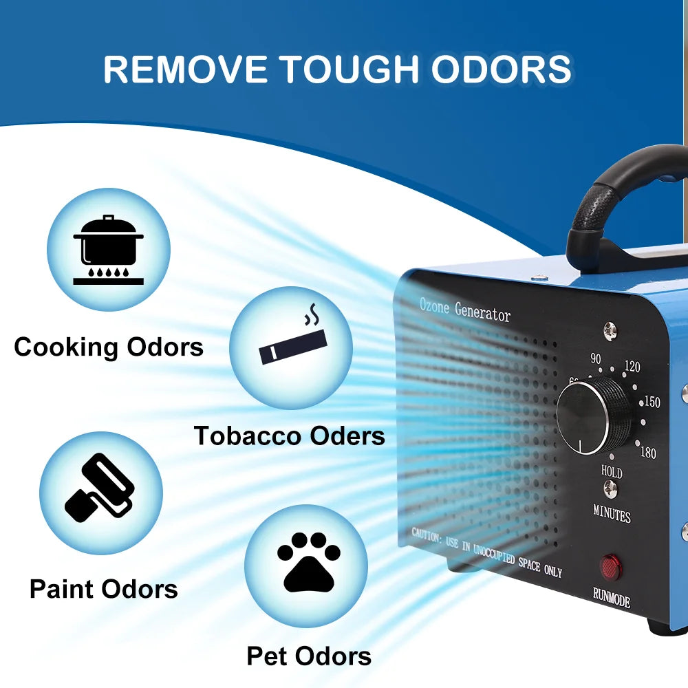 Ozone Generator 60000mg/h Ozone Machines for Home and Commercial Use Car Basement Offices Smoke and Pet Room Air Purifier Air Cleaner Home Health Hygiene Care Supplies