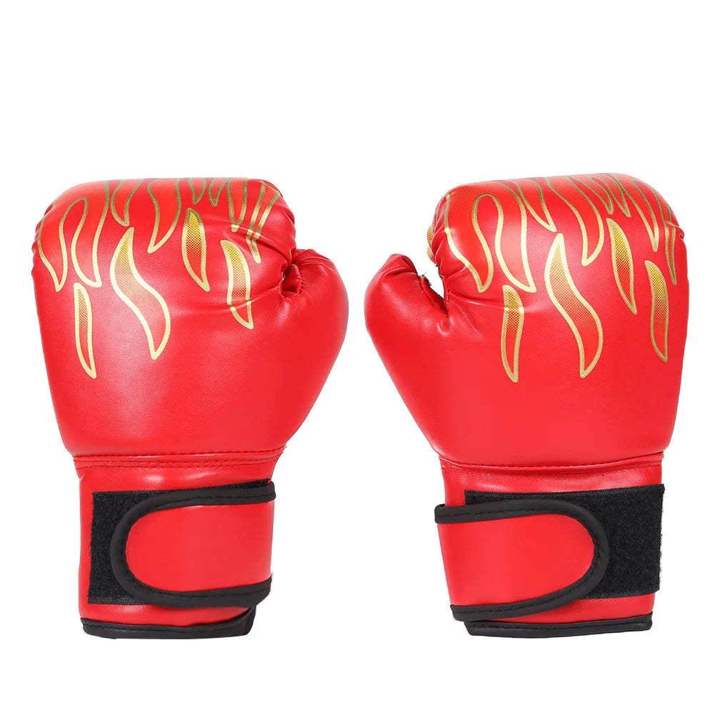 2 PCS Set 8oz Kids Boxing Gloves PU Leather Muay Thai Mitts Breathable Fighting Mitts Taekwondo Mitts for Boys Girls Youth Kick Boxing Practice Training Exercise Children Sports Accessories