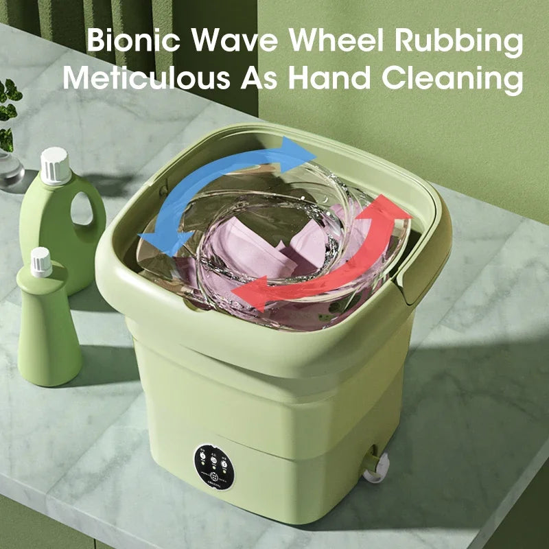 NEW!!!! Mini Folding Washing Machine With Dryer Bucket Socks Underwear Cleaning Washer Travel Dormitory 110V-240V EU US