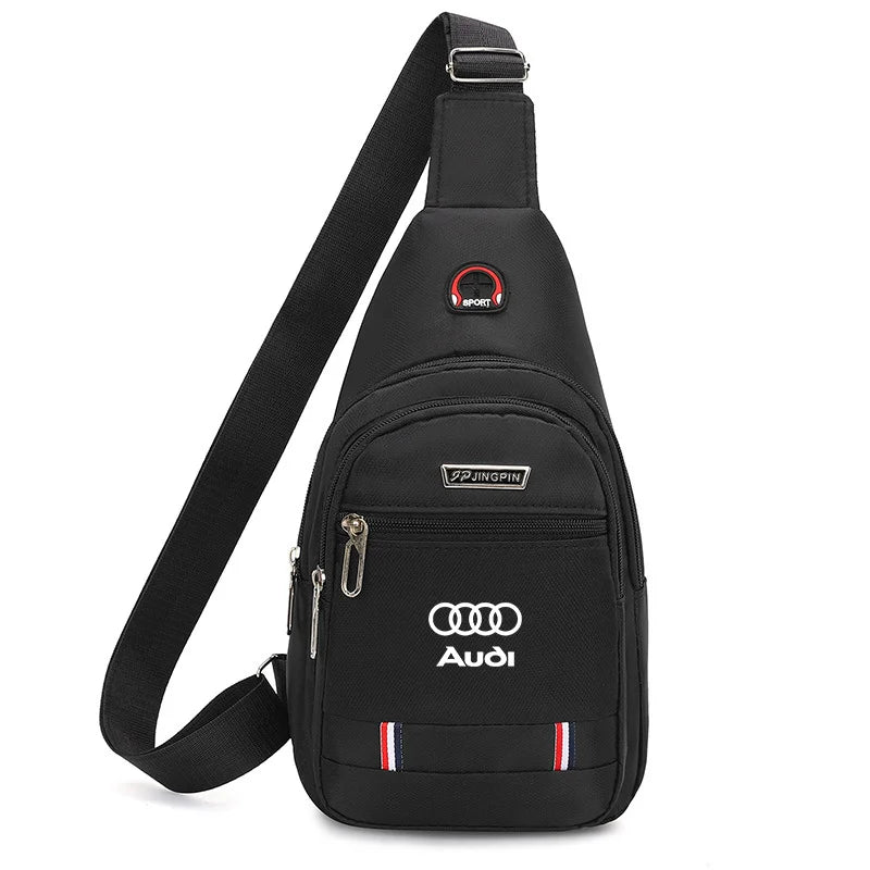 Leisure AUDI Car Backpack One-Shoulder Messenger Bag Chest Bag For Audi A3 A1 A4 B8 B7 A6 C7 A5 A7 A8 B9 B6 C6 Q2 Q3 Q5Q7