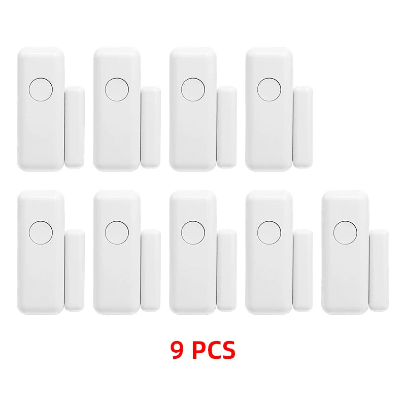NEW Arrivals 3/5/9 PCS Set 433mhz  TUYA WI-FI App Wireless Window Door Magnet Alarm Sensor Door Detector For Smart Home Security System Security-Protection Home Office Security Supplies