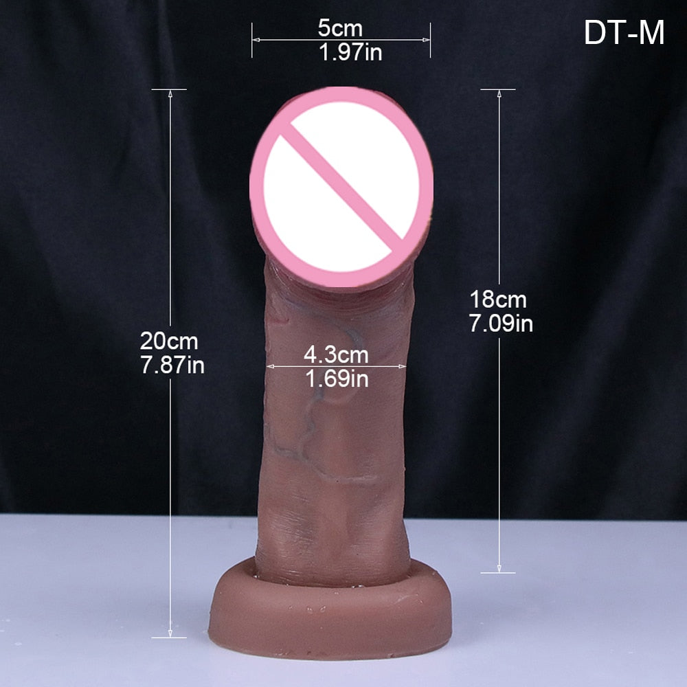 Big Glans Dildo Realistic Penis Soft Silicone Adults Strapon Vagina Orgasm Anal Sex Toys With Huge Suction Cup For Women And Man