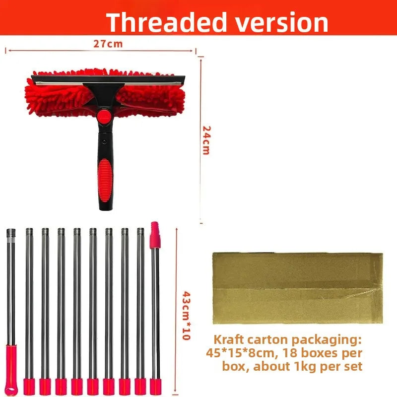 NEW Arrivals Two-In-One Set Window Cleaning Scraper Glass Cleaner Double-Sided High-Rise Window Cleaning Professional Household Goods Home Office Cleaning Tools Sets