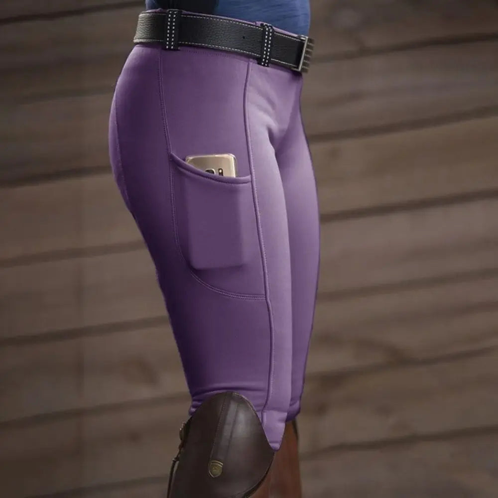 S-3XL Plus Size Clothes Anti-pilling Equestrian Pants Hip Lift Elastic Horse Racing Trousers Skinny Slim Equestrian Breeches Women Men Sports Apparel Accessories