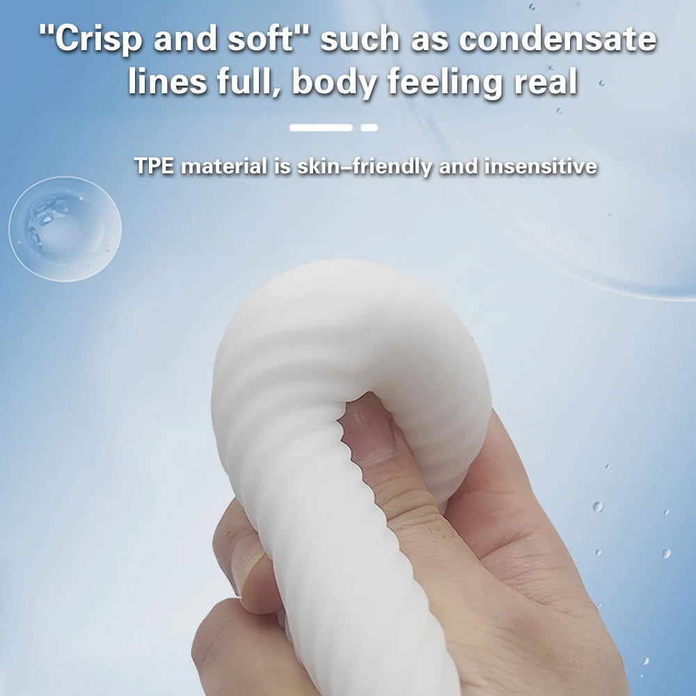 Adult Male Masturbator Cup Portable Penis Trainer Penis Massage Adult Sex Toys Stretchy Silicone Vagina Egg Vacuum Pocket Cup for Men