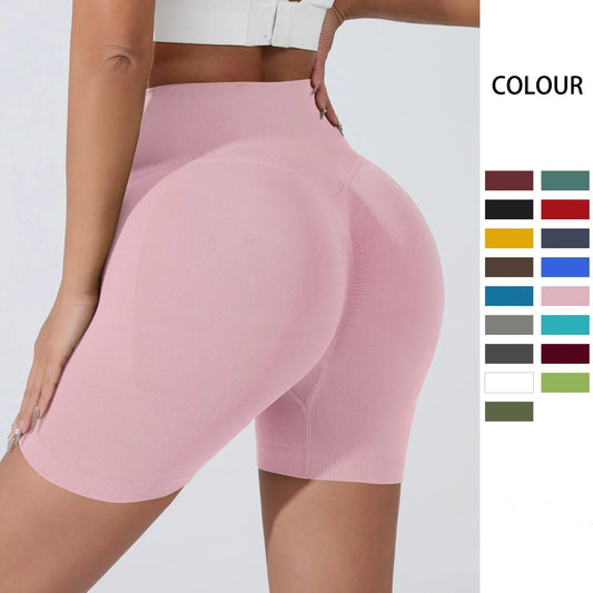NEW Arrivals 15 Colors Cotton Yoga Hip-Pack New Summer Peach Seamless Three-Point Shorts for Women with High Waist Nude Hip Nude Elastic Fitness Yoga Sports Shorts