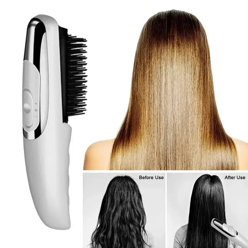 2 in1 Electric Hair Straightening Massage Comb Vibration LED Red Light Therapy Scalp Brush Hair Growth Accessories Body Massage Head Pain Relief Hair Care Health Care Supplies