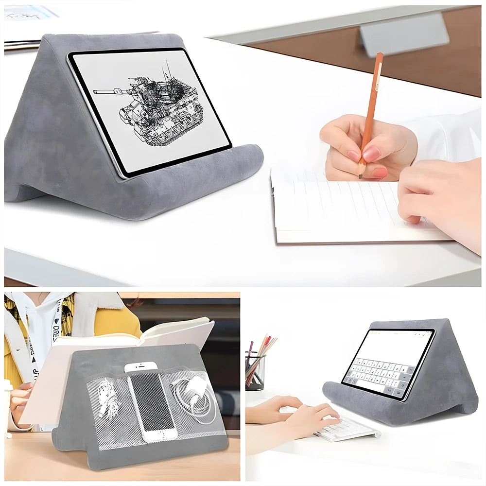 Tablet Sponge Pillow Tablet Holder For iPad Samsung Huawei Tablet Holder Mobile Phone Support Pillow Multi-Angle Reading Stand