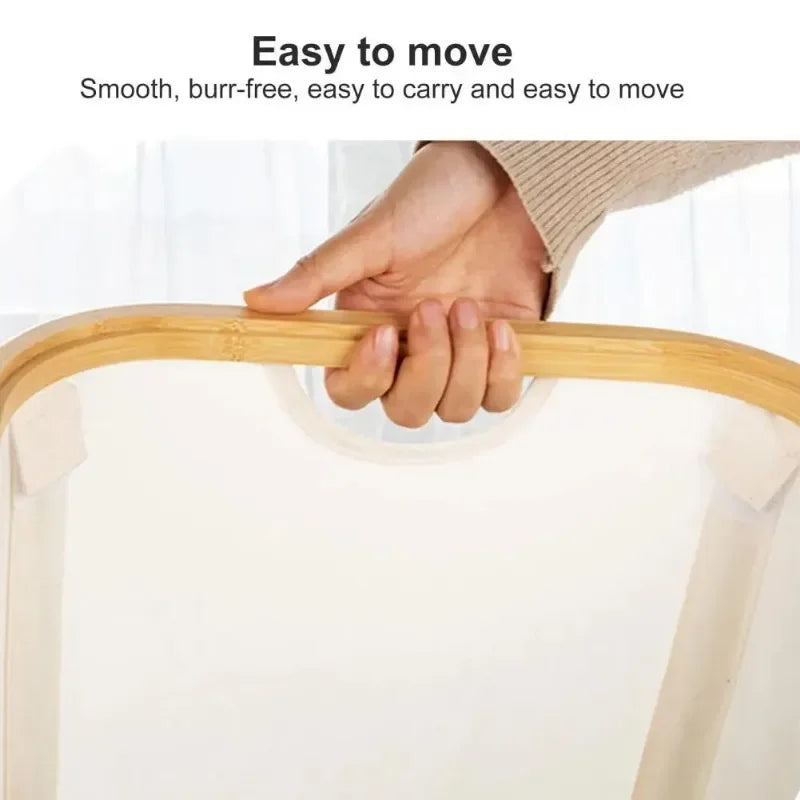 Laundry Hamper Large Capacity 105L Collapsible with Lid And Handle Clothes Basket with Removable Inner Bag Home Organization