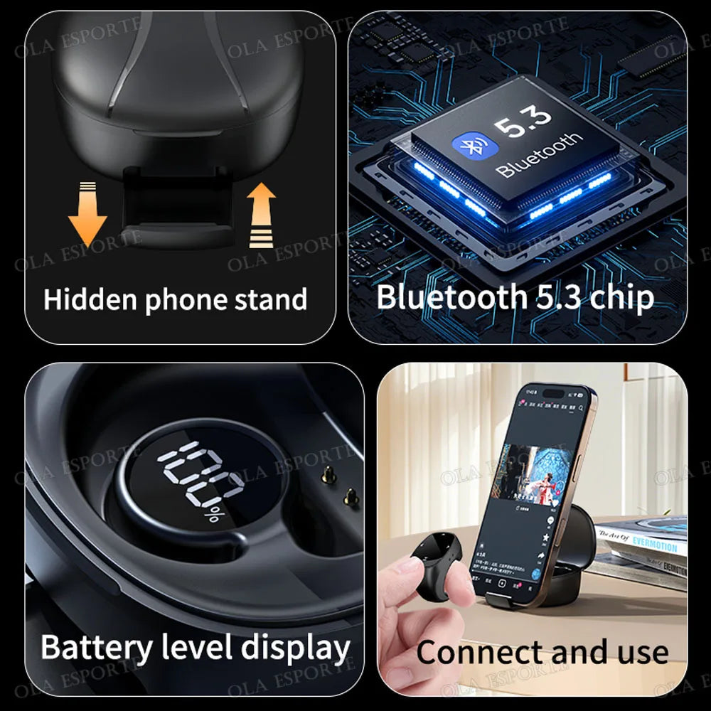 New Bluetooth Remote Control Touch Screen Page Turner Camera Video Recording Music Control For iPad iPhone Remote Scrolling Ring
