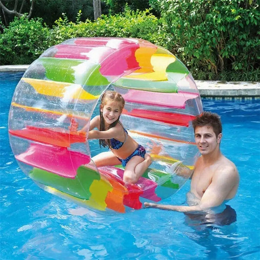 NEW Arrivals Portable Giant Swimming Water Pool Inflatable Water Wheel Swims Scooter Swimming Pool Beach Parent Child Crawling Ball Summer Sports Games Supplies