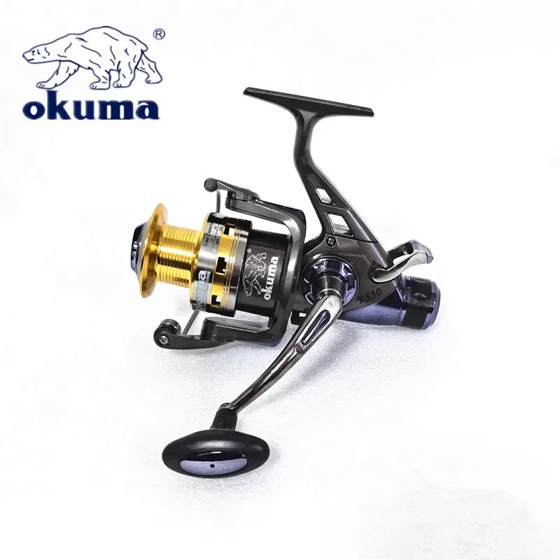 Original OKUMA Metal Wire Cup Professional Japanese High Speed Fishing Spinning Lightweight Reel 20KG9+1BB Front and Rear Brakes for Long-Distance Sea Boat River Lakes Fishing Vessel 3000-6000