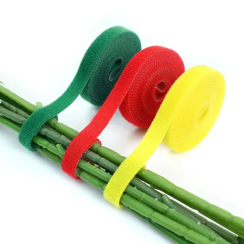 20-40M Reusable Cable Ties Self Adhesive Plant Bandage Fastener Tape Double Side Hook and Loop Organizer Strap Garden Accessories