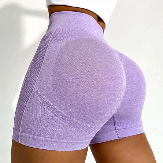 Women's Two-Piece Tight-Fitting Seamless Shorts High-Waisted Quick-Drying Breathable Yoga Pants Running Exercise Fitness Shorts